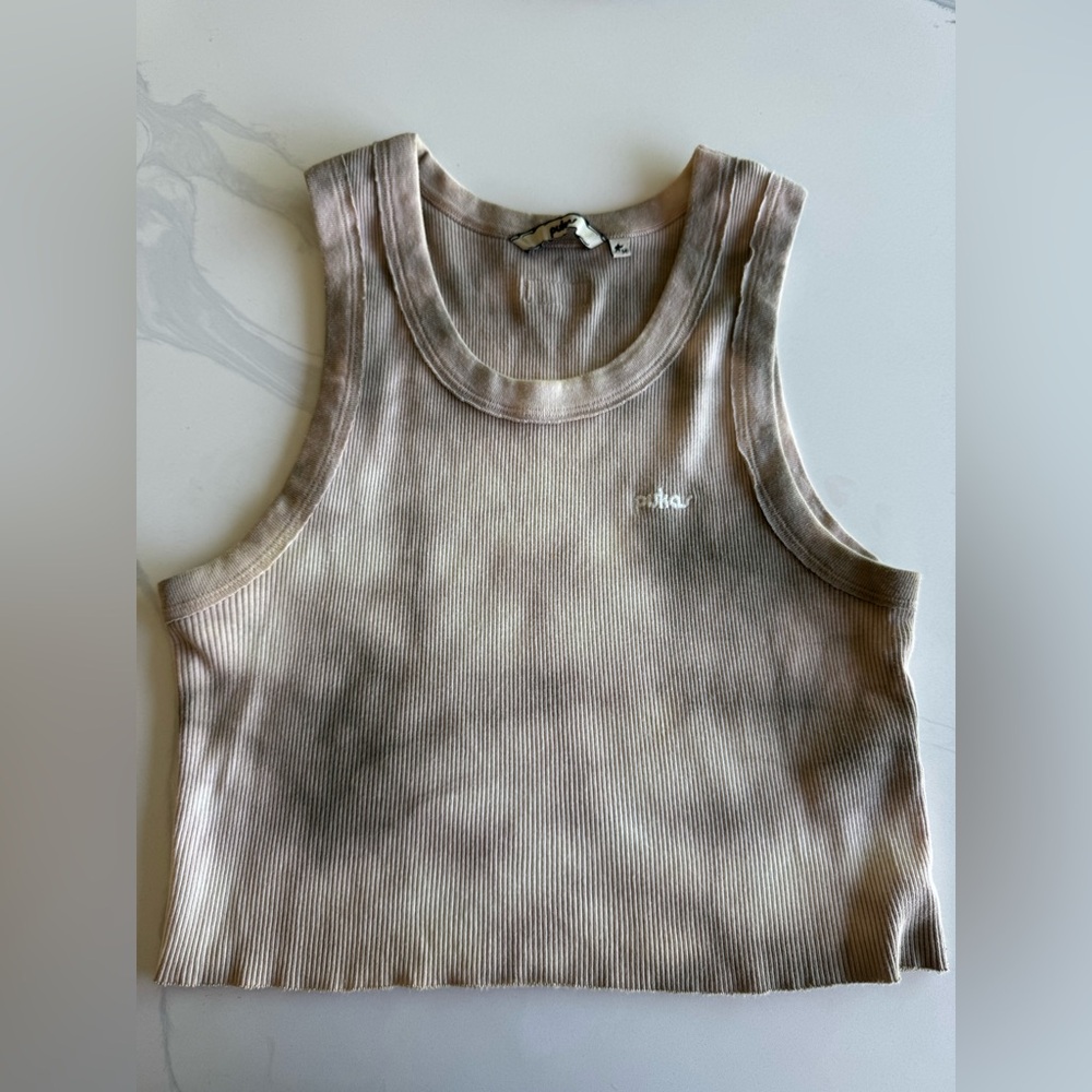 Pukas NWOT Tie Dye Ribbed Crop Top Size M